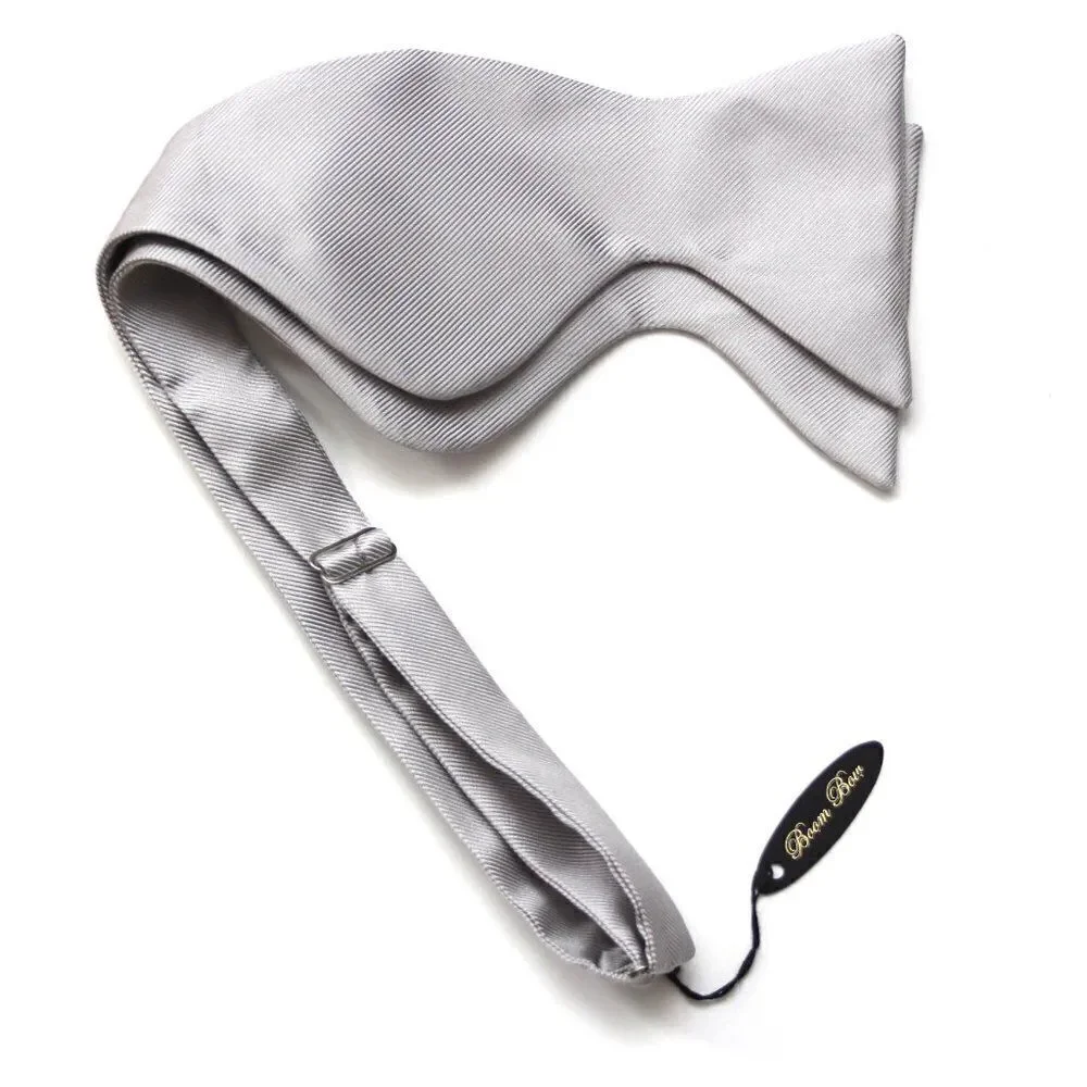Men's‎ Self tied Bow Tie Big Butterfly Bow tie Light Grey